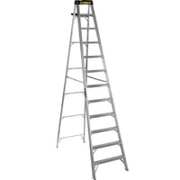 Featherlite 3400 Series 12' Industrial Heavy-Duty Aluminum Stepladder-Nominal Height: 12'