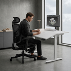 MotionGrey Ultra Electric Adjustable Standing Desk with Tilting Desktop - 55.1 in - White-10
