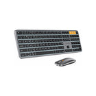 ProtoArc Backlit Bluetooth Keyboard and Mouse Combo for Mac - Space Grey-Both the wireless mouse and keyboard feature rechargeable batteries, with the mouse having a built-in 300mAh lithium battery and the keyboard having a larger capacity of 1200mAh