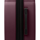Bugatti Monaco 26.5" Hardside Medium Check-in Luggage - Vegan Leather Trim -  Fig-Lined interior with dividing panel, practical
pocket and tightening straps to keep content
organized and in place