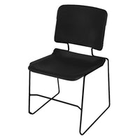 Nightingale Sauga High Density Stacker Armless Chair - Black-Chrome plated 7/16“ solid bar frame for strength and durability