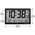 Marathon Slim-Jumbo Atomic Digital Wall Clock - Black-SELF-SETTING/ADJUSTING - Using radio frequencies broadcast from NIST's colourado Atomic Clock