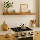 Entrepot La Grange Floating Beam Fireplace Mantel - 60" L x 7" D x 5" T - Honey-Maintenance Free