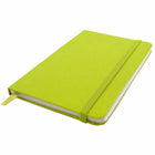 JAM Paper Hardcover Large Journal Notebook with Elastic - 100 Lined Sheets - 5 7/8" x 8 1/2" - Green Apple-Colour: Green Apple | Be stylish and organized with a colourful note book.