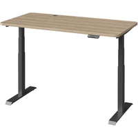 MotionGrey Electric Dual Motor Height Adjustable 140" W Sit-to-Stand Desk - Black Frame-MotionGrey High-quality laminated desktop (140 * 71 *2.5cm) • Dual German motors - faster adjustment speeds (38mm/s) • A loading capacity of 113kg (250lb) • Digital memory display keypad