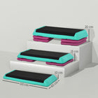 Soozier 3-Level Aerobic Stepper-Height can be raised via the stacking platforms to 3.9", 5.9", 7.9" (10/15/20 cm)