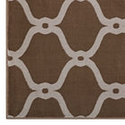 Modway Beltara Chain Link Transitional Trellis Area Rug - 5 ft W x 8 ft L - Dark Tan/Beige-100% Soft Heat-Set Polypropylene
