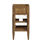 Modway Elysian 18" Wood Bathroom Vanity Cabinet - Brown-Burl Wood Veneer