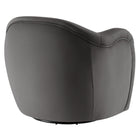 Modway Compose Performance Velvet Swivel Armchair - Storm Grey-Arrives Fully Assembled