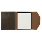 Gry Mattr Vegan Leather Padfolio - 9.45" × 11" - Brown-Includes a replaceable 8" W × 10.5" H notepad with FSC-certified paper