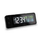 Marathon Watch Fast Charging Dual USB Alarm Clock - Black-Digital display - large color led displays time and date, along with the ability to adjust the brightness dimmer