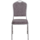 Flash Furniture HERCULES Series Crown Back Stacking Banquet Chairs with Herrwithgbone Fabric & Silver Frame - 4 Pack-Set of 4 Multipurpose Banquet Chairs