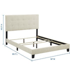 Modway Amira Upholstered Fabric Full Bed - Beige-Upholstered In Polyester Fabric