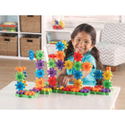 Learning Resources Gears! Gears! Gears! 100-Piece Deluxe Building Set -Features 95 sturdy plastic pieces that snap together and are compatible with all other Gears! Gears! Gears!® building sets