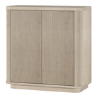 Hudson&Canal Easton 32"W Accent Cabinet - Alder White-Top and lower shelf capacity is 50 lbs, middle shelf can support 40 lbs