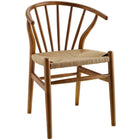 Modway Flourish Spindle Wood Dining Side Chair - Walnut-Modern Farmhouse Dining Chair
