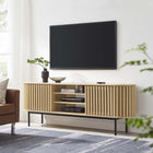 Modway Fortitude 71" TV Stand - Oak-Metal Legs