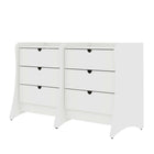 Manhattan Comfort Coney 27.55" Mid-Century Modern Dresser 2-Piece Set - White-11 Lb. Capacity per Drawer.