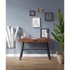 Whalen James 48"W Writing Desk - Brown/Black-Warm walnut laminate and gunmetal grey metal