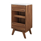 Modway Soma 18" Bathroom Vanity - Walnut/White-8" Centerset Holes
