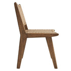 Modway Saoirse Woven Rope Wood Dining Side Chair - Walnut/Natural - 2 Pack-8