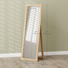 HOMCOM Full Length Mirror - 20.1" W x 57.9" H - Oak-Pure colour finish blends into your bedroom, living room, hallway with ease 