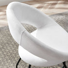 Modway Nouvelle Upholstered Fabric Dining Chair - Black/White - 2 Pack-Non-Marking Foot Pins
