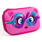 ZIPIT Sensory Pencil Case for Girls - Large Capacity Stationery Organizer Box - Pink-Tactile silicone top: The textured, bristle‑style silicone surface adds a unique sensory element that kids love to touch and fidget with