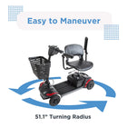 Journey Adventure Power Scooter - Red-Heaviest component weighs only 33 lb for easier vehicle loading and handling