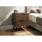 Monarch Specialties 24" 2-Drawer Laminate Accent Table - Walnut-8