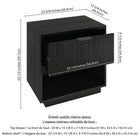 Hudson&Canal Karten 24" Nightstand - Black Grain-8