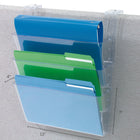 Staples Wall File - 3 Compartments - Letter Size - Clear - 3 Pack-Colour: Clear, Material: Plastic