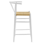Modway Amish Wood Bar Stool - White-Foot Bar Supports