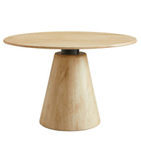 Modway Sabelle 47" Round Wood Dining Table - Natural-47 Inch Round Dining Table