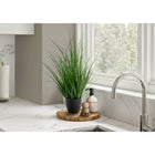 Monarch Specialties 23" Artificial Indoor Grass - Table - Black Pot-Featuring vibrant green grass that feels real to the touch, this indoor artificial plant is the perfect decorative addition to any table