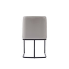 Manhattan Comfort Serena 23.62" Modern Faux Leather Upholstered Dining Chair - Light Grey-20.47" L x 20" W x 32.68" H