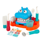 Battat Hippodentist-Dentist Play Set: Keep a happy hippo's teeth clean with a colour-changing dentist playset for kids