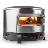 Solo Stove Pi Prime Gas-Powered Pizza Oven-The newest addition to the Solo Stove Pi family features the convenience and ease of a gas-powered pizza oven with all the beauty of an outdoor kitchen centerpiece. Featuring front-facing temperature control, Demi-Dome Heating, and a panoramic opening, you can dial in your pizza-making skills easier than ever.