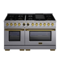 Kucht 60" KXP Series Dual Fuel Range Natural Gas - Stainless Steel/Gold-New Kucht Horus Digital Dial Thermostat