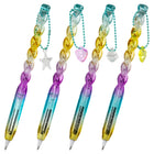 Merangue Crystral Dangling Pen - 1.0mm - Black-Textured barrel with glitter and colour gradient