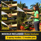 Bionic Steel Pro Metal Heavy Duty Garden Hose with Sprayer Nozzle - 50'-Constructed from commercial grade 304 stainless steel that resists corrosion, tears, rust, and extreme weather