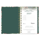 Blueline 17 Months Weekly/Monthly Planner - August to Dec - 8" H x 5" W - Verdant Design - Bilingual-Includes reference calendars