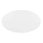 Modway Verne 48" Oval Dining Table - Gold White-Polished Gold Metal Pedestal Base