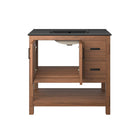 Modway Ashlyn 36" Wood Bathroom Vanity - Walnut/Black-8
