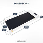 MotionGrey Walking Pad Treadmill - Portable Under Desk Cardio Fitness Treadmill - White-7
