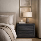 Manhattan Comfort Soren 32" Contemporary 2-Drawer Nightstand - Charcoal Grey-Modern nightstand featuring a clean, handle-less drawers for a sleek, minimalist aesthetic