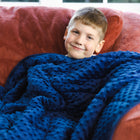 Bouncyband Soft Fleece Weighted Sensory Blanket for Kids - 7 lb Small - 56" x 36"-8