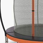 Soozier 10' Trampoline with Enclosure Net & Ladder-Convenient zipper and steel ladder make it easy to enter the trampoline 