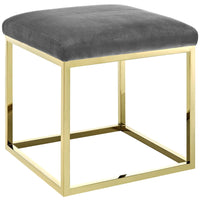 Modway Anticipate Ottoman - Gold/Grey-Modern Bed Or Living Room Ottoman