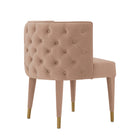Manhattan Comfort Maya 24.02" Modern Velvet Upholstered Dining Chair - Nude-Commercial Grade Tested with Weight Capacity of 330 lb